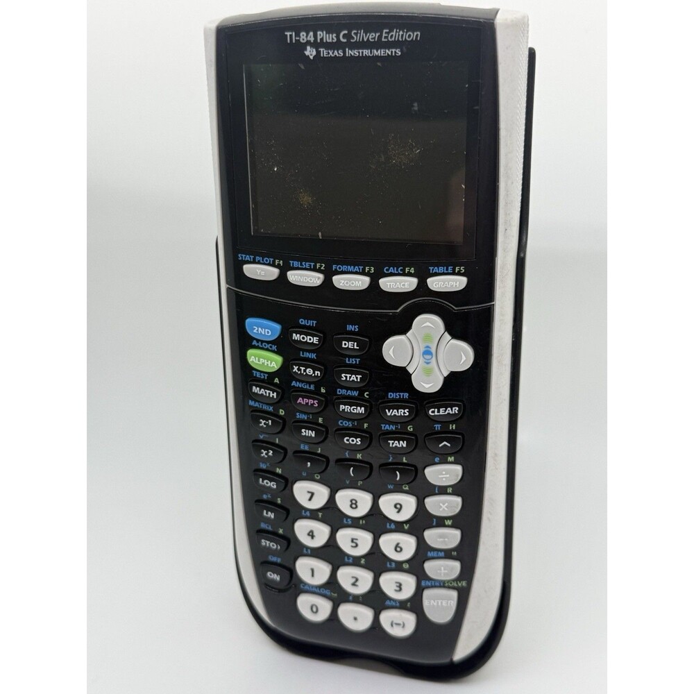 Texas Instruments TI-84 Plus C Silver Edition Calculator Graph, New Battery